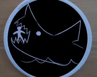 Great White Shark Drawing patch badge