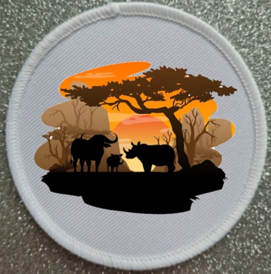 Safari Animal Scene 3 Inch Patch Badge - Etsy