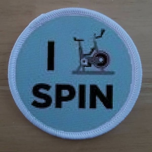 I love Spin Motivational Fitness Sports patch badge