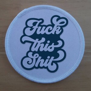 Zero No Fucks Donné patch de sublimation de 3 pouces