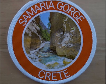 Samaria Gorge Crete 3 inch sublimation patch