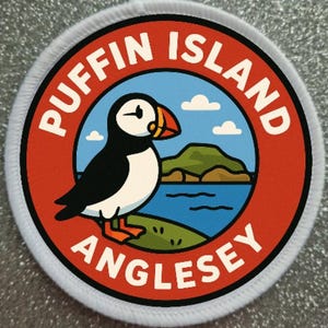 3 Inch Puffin Island Anglesey Wales patch badge