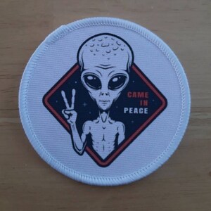 Came in peace sublimation patch badge