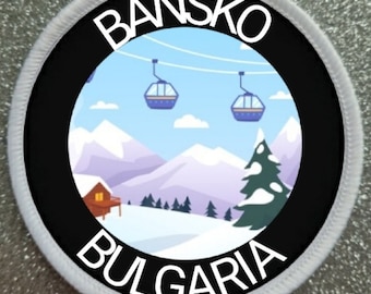 Bansko Bulgaria Ski Resort 3 Inch patch badge