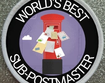 Distintivo patch Sub-Postmaster da 3 pollici migliore al mondo