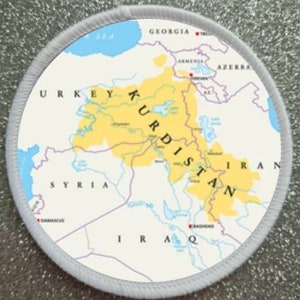 3 Inch Kurdistan Patch Badge - Made in the UK