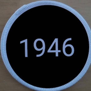 1946 TV sublimation patch badge