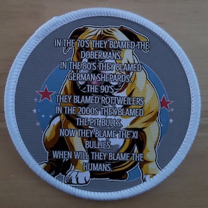 XL Bully 3 inch sublimation patch badge
