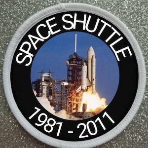 3 Inch Space Shuttle 1981 - 2011 Sublimation printed patch badge