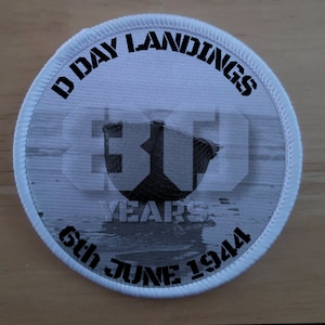 3&quot; Normandy D Day Landings anniversary 80 years patch badge