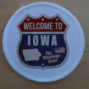 Iowa Road Sign The Hawkeye State patch badge