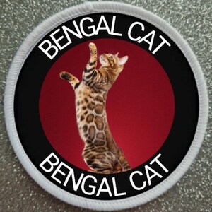 3 Inch Bengal Cat Sublimation Patch badge