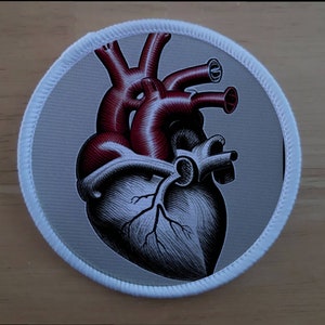 3 Zoll anatomisches Herz Aufnäher Abzeichen