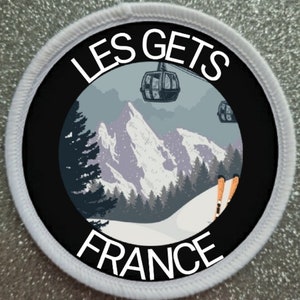 Les Gets France Ski Resort 3 Inch patch badge