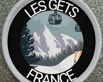 Insignia de parche de 3 pulgadas de Les Gets France Ski Resort