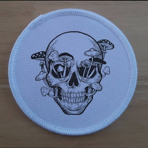 Mushroom and Skull patch badge