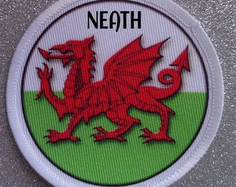 Emblema de patch de 3 polegadas de Neath Wales