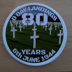 3" Normandy D Day Landings anniversary 80 years patch badge