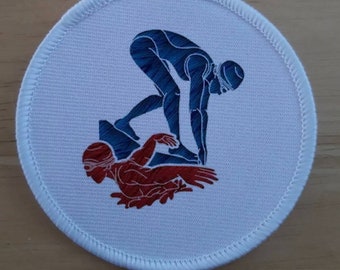 Swimming sublimation patch badge