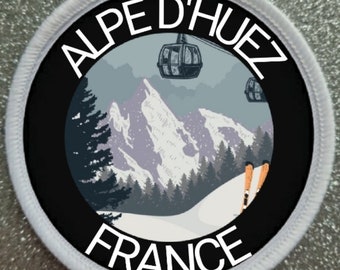 Alpe D'Huez France Ski Resort 3 Inch patch badge