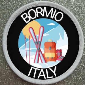 3 Inch Bormio Italy Ski Skiing Resort Patch badge