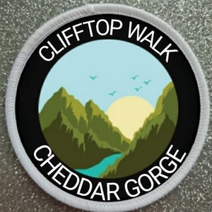 3 Inch Clifftop Walk Cheddar Gorge Sublimation Patch badge