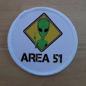Area 51 Alien sublimation patch badge