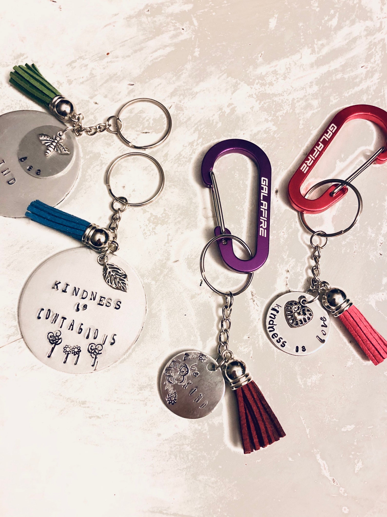 Kindness Keychain Collection Be Kind Keychain Handmade Etsy