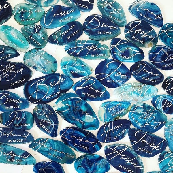 Real Agate Place Cards