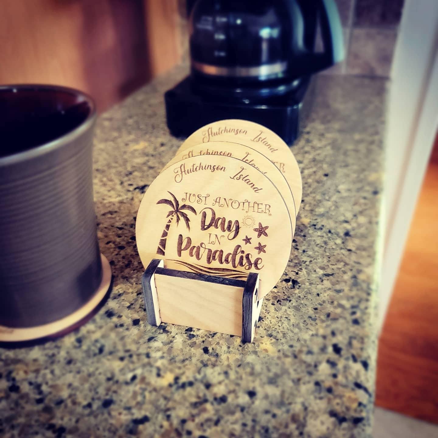 Custom Laser Engraved 3.5 inch Coasters with stand included Etsy