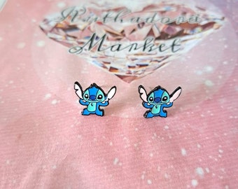 Boucles d'oreilles personnages Stitch inspirés de Disney