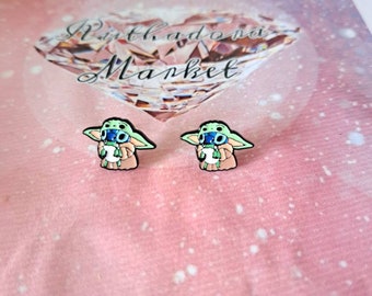 Disney Inspired stitch character earrings