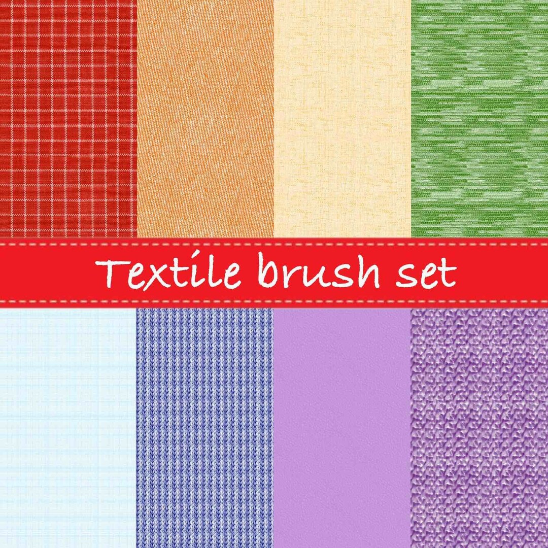 Fabric Texture Brush Set for Procreate Textile Brush Textile Etsy