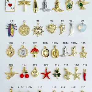 18K Gold Plated Charms for DIY Charm Necklace or Bracelet Making Personalised Jewellery image 5