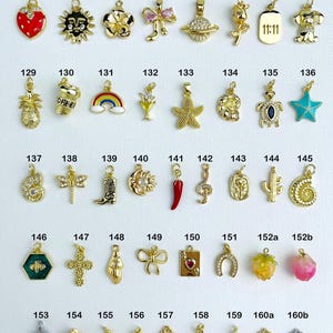 18K Gold Plated Charms for DIY Charm Necklace or Bracelet Making Personalised Jewellery image 6