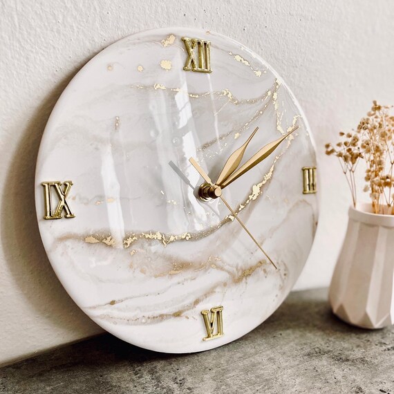 Wall Clock Resin Clock Design Clock Wall Decoration Luxury Etsy