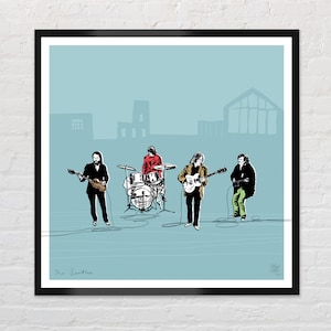 The Beatles Band Poster Wall Art Print (Rooftop Version) (Unframed)
