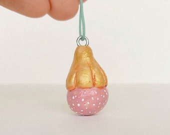 Miniature Polymer Clay Christmas Ornament, Handmade Holiday Decor