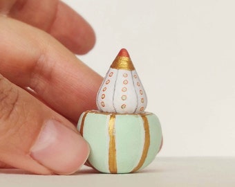 Abstract Polymer Clay Figurine: Miniature Art Sculpture
