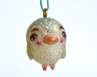 Made to Order, Handmade Polymer Clay Baby Bird Figurine, Animal Pendant