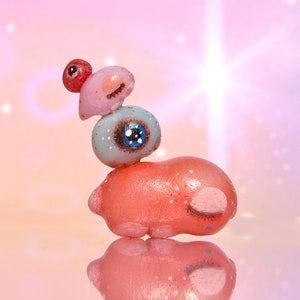 ミニチュアコレクターフィギュア、ポリマークレイポリマークレイアート動物、おとぎ話のかわいいアート、1.38x1.65x0.83インチ（3.5x4.2 x 2.1 cm）