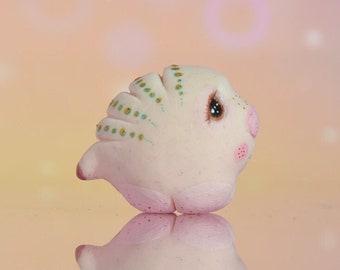 Cute Animal Miniature, Fantasy Creature, Collectable Figurine, Polymer Clay Animal, Fantasy Creature , 1.18x0.91x0.75inch (3,0x2,3x1,9cm)