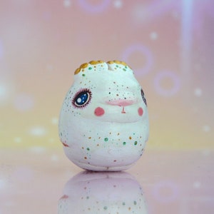 ウッドランドファンタジーポリマー粘土フィギュア、コレクター向けミニチュア動物アートフィギュア 1.18x1.42x1.18(3x3.6 x 3 cm)