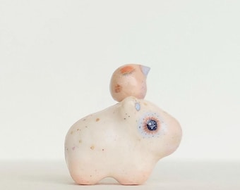 Polymer Clay Bear Figurine: Animal Totem Miniature
