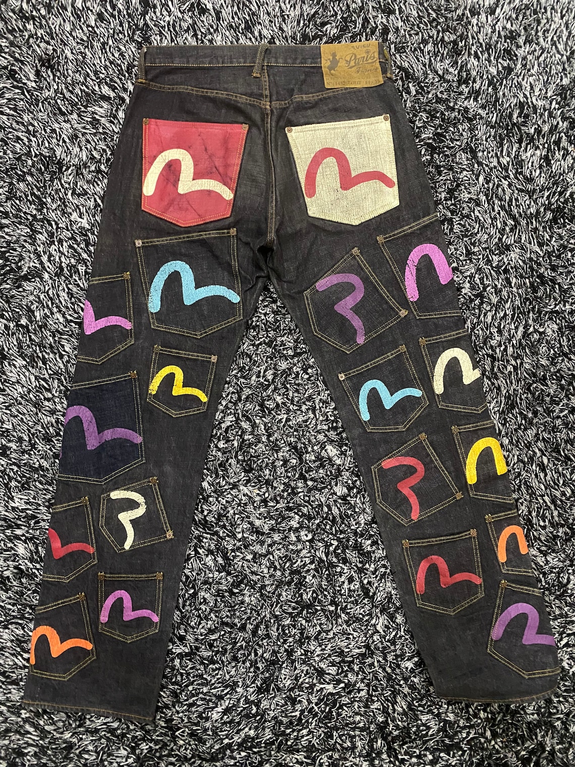 Evisu Rare Multi Pocket Selvedge Denim Jeans Etsy