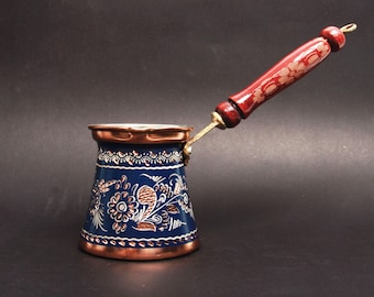 Authentic Copper Turkish Coffee Pot | Stovetop Espresso Maker | Handmade Cezve/Ibrik