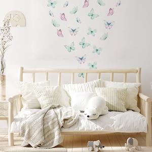 Vlindermuurstickers - Aquarel vlinders
