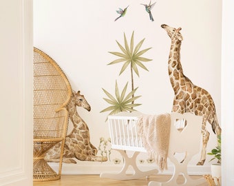 Jungle wall stickers - Tropical safari - giraffes