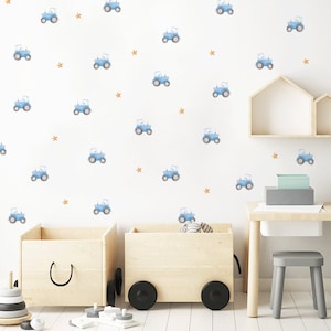 Tractor wall stickers - Blue