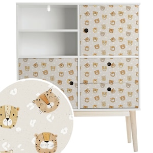 Furniture wrap - Little Leopards - IKEA hack - furniture decals - furniture sticker for children